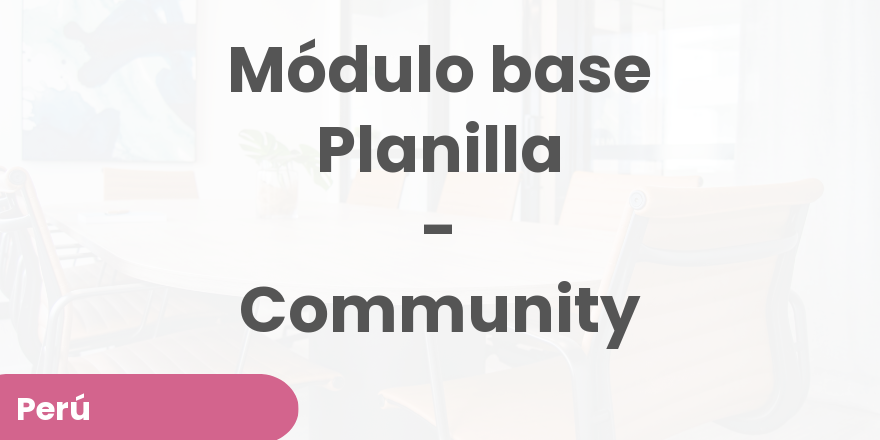 Módulo base Planilla - Community
