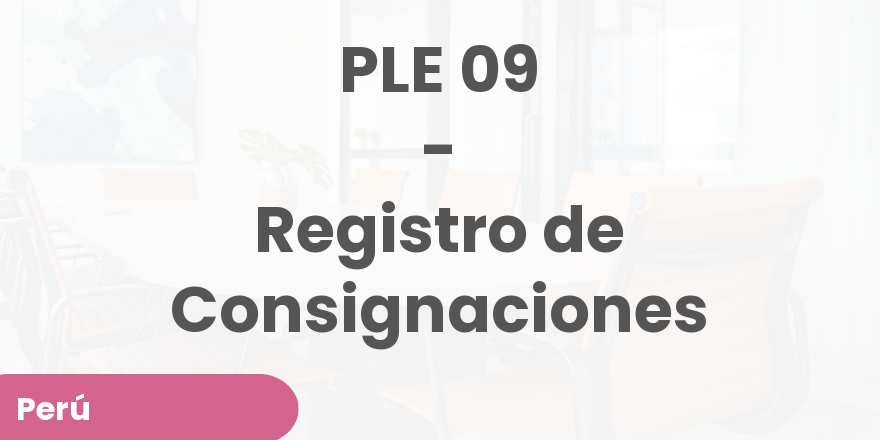 PLE 09 - Registro de Consignaciones