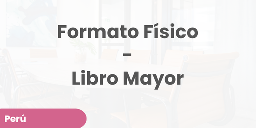 Formato Físico - Libro Mayor