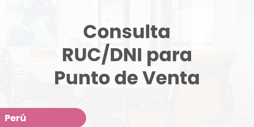Consulta RUC/DNI para Punto de Venta